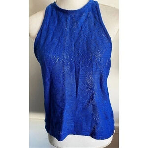 Hollister • Blue High Neck Tank Top